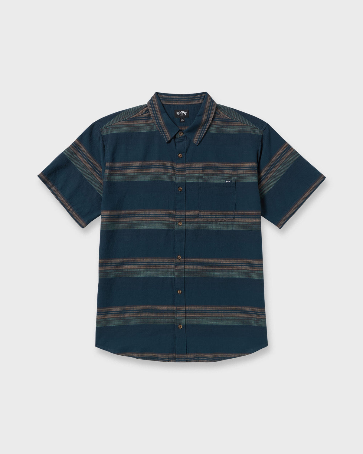 All Day Stripe Short Sleeve Shirt - Midnight