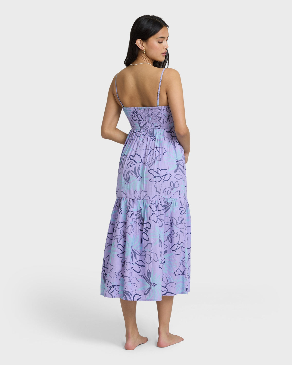 Tropical Daze Midi Dress - Twilight Blue