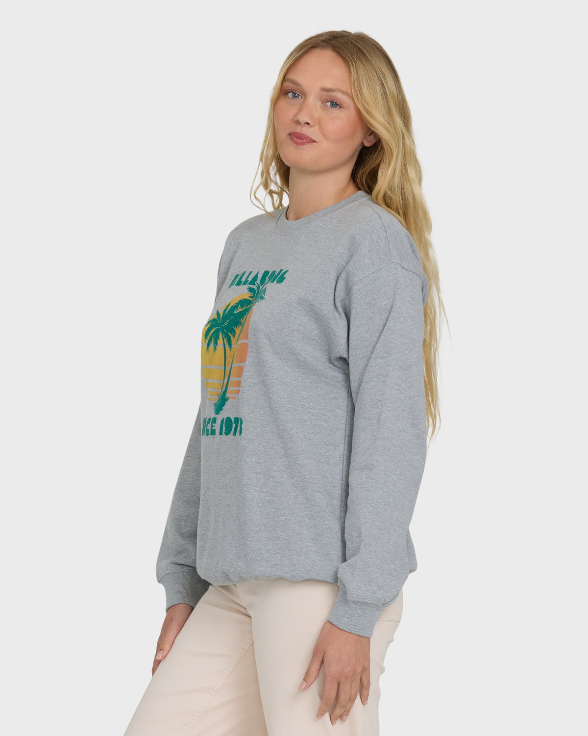 My Fave Beach Crewneck Sweatshirt - Heather Gray