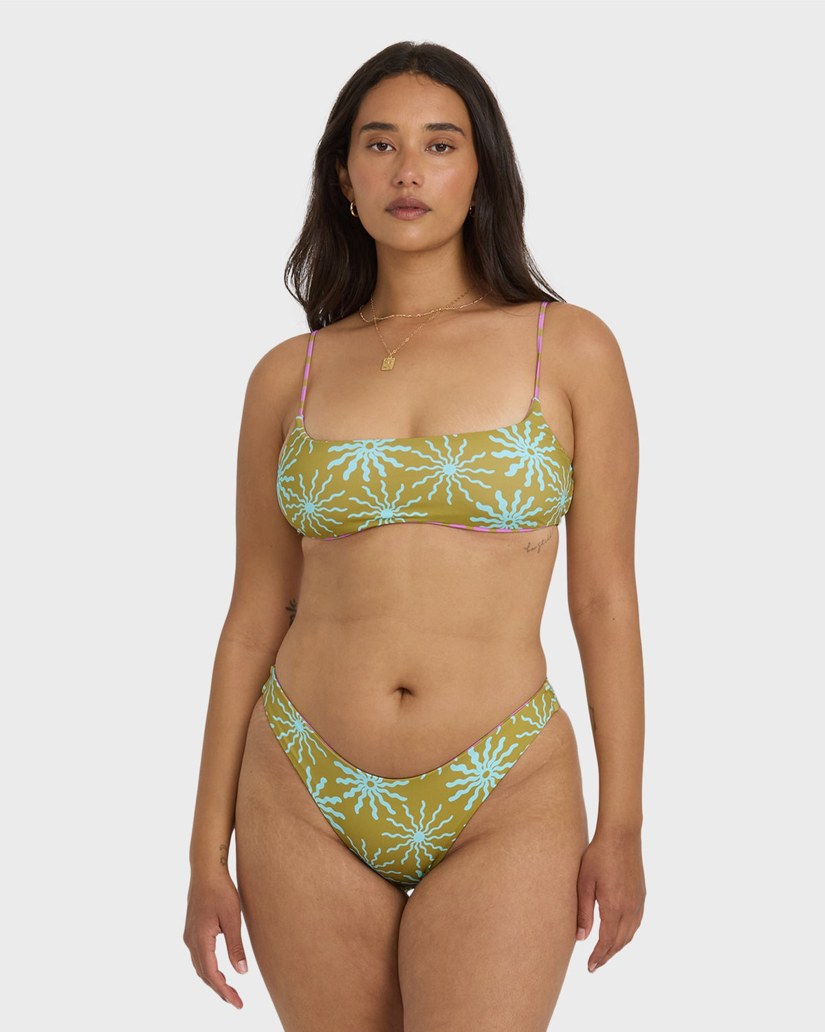 Sun Fired Reversible Hike Bikini Bottom - Moss