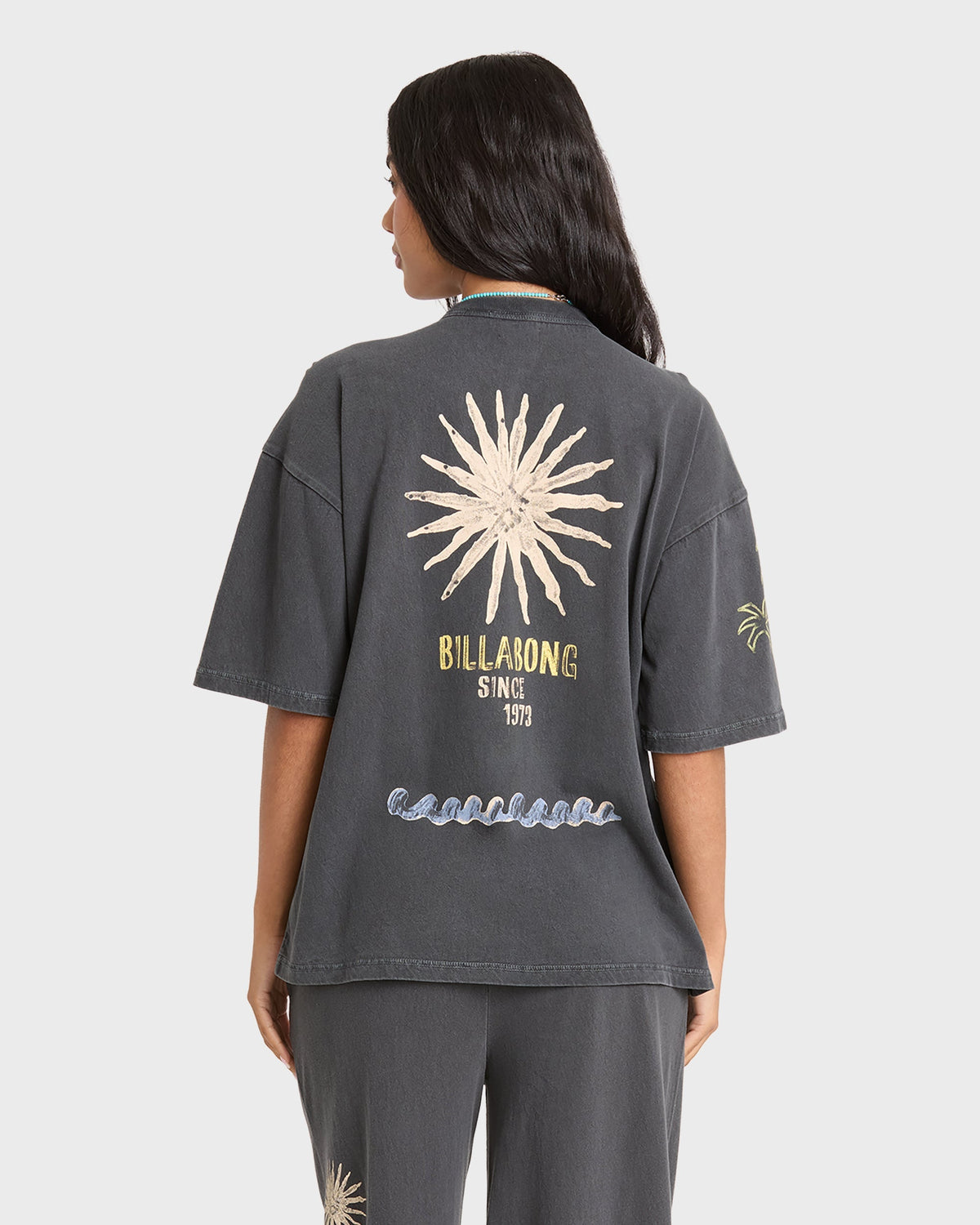 Paradise 73 Short Sleeve Cotton T-Shirt - Black Sands